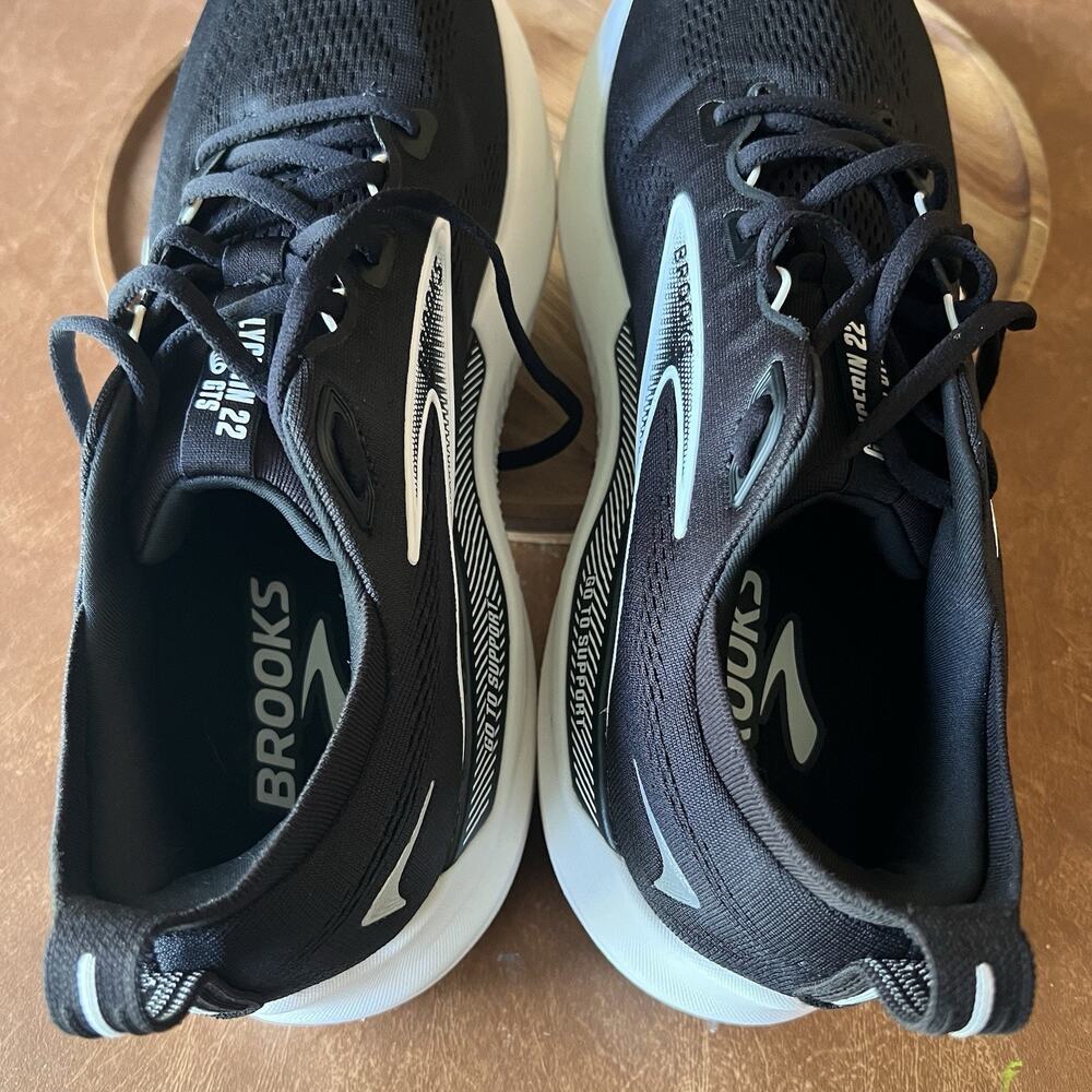 Brooks Glycerin GTS 22 Supportive Mens 11 Black White Running Shoes Sneakers - Picture 5 of 16